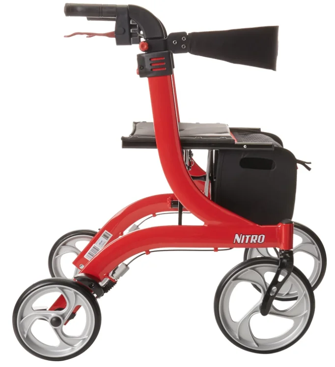 Drive Walker with Seat - #3. Drive Medical RTL10266 Nitro Euro-Style 4-Wheel Rollator Walker With Seat