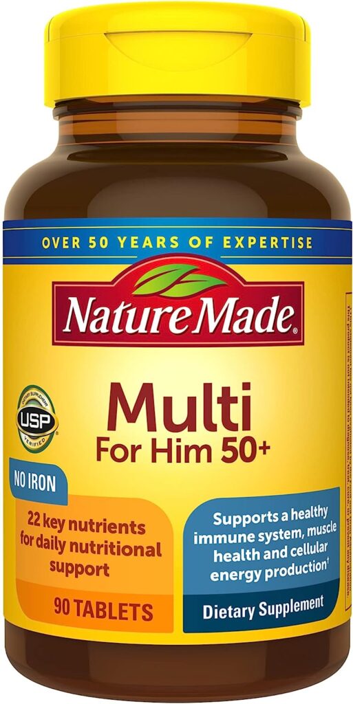 Best Senior Multivitamin: 3. Nature Made Multi For Him 50+ / For Her 50+