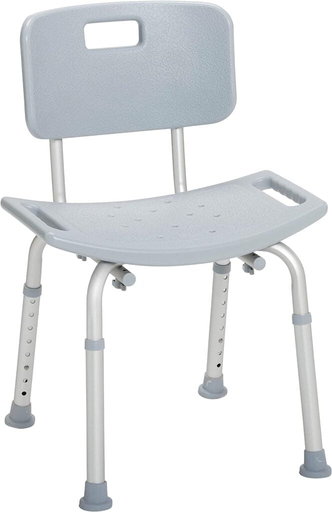 Best Shower Chairs for Seniors: #5. Drive Medical Bathroom Safety Shower Tub Bench Chair with Back Gray