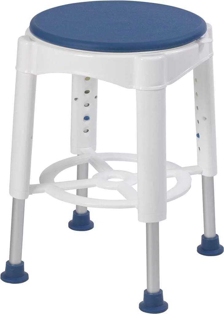 Best Shower Chairs for Seniors: #7. Drive Medical Bath Stool With Padded Rotating Seat Best Shower Chairs for Seniors: #7. Drive Medical Bath Stool With Padded Rotating Seat