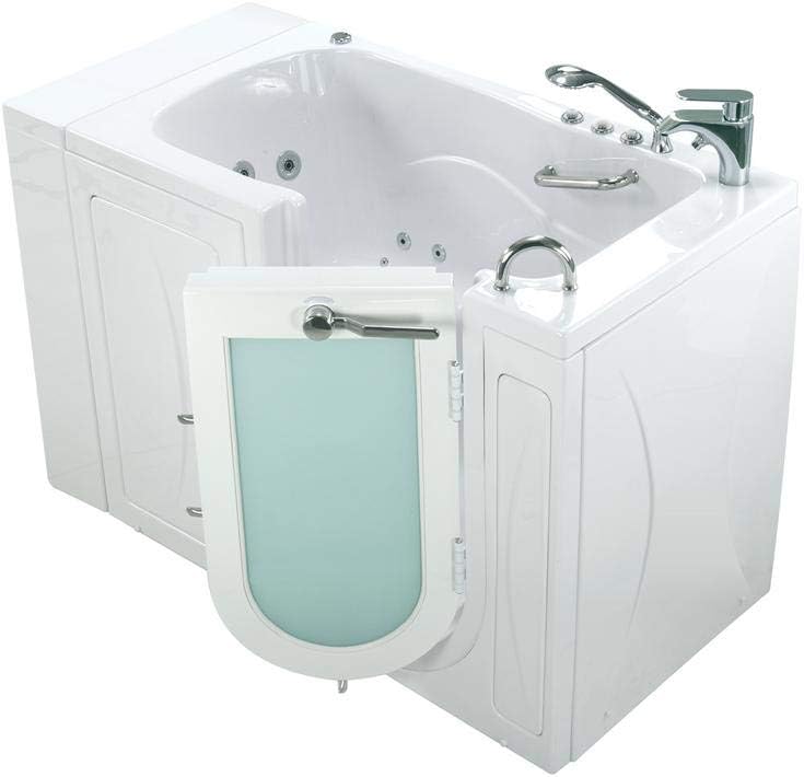 Best Walk In Tubs For Seniors: #4. Ellas Bubbles Capri Acrylic Air and Hydro Massage and Heated Seat Walk-In Bathtub